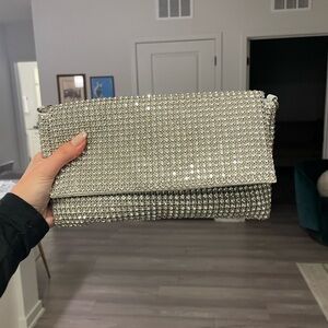 Elegant Silver Clutch Bag